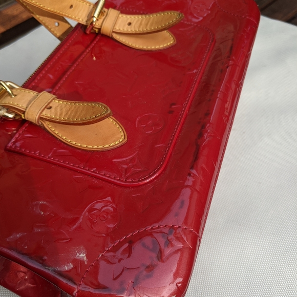 Louis Vuitton  bags vernis Tote Bag Rosewood red champagne - Picture 9 of 13